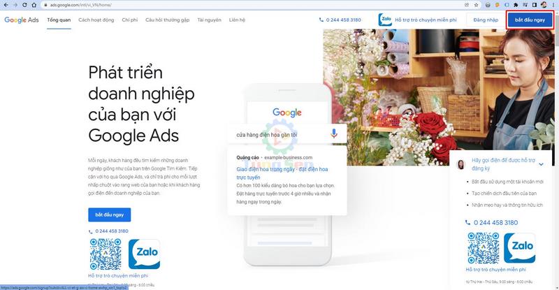 Đăng ký tài khoản Google Ads cá nhân | Tùng Sen