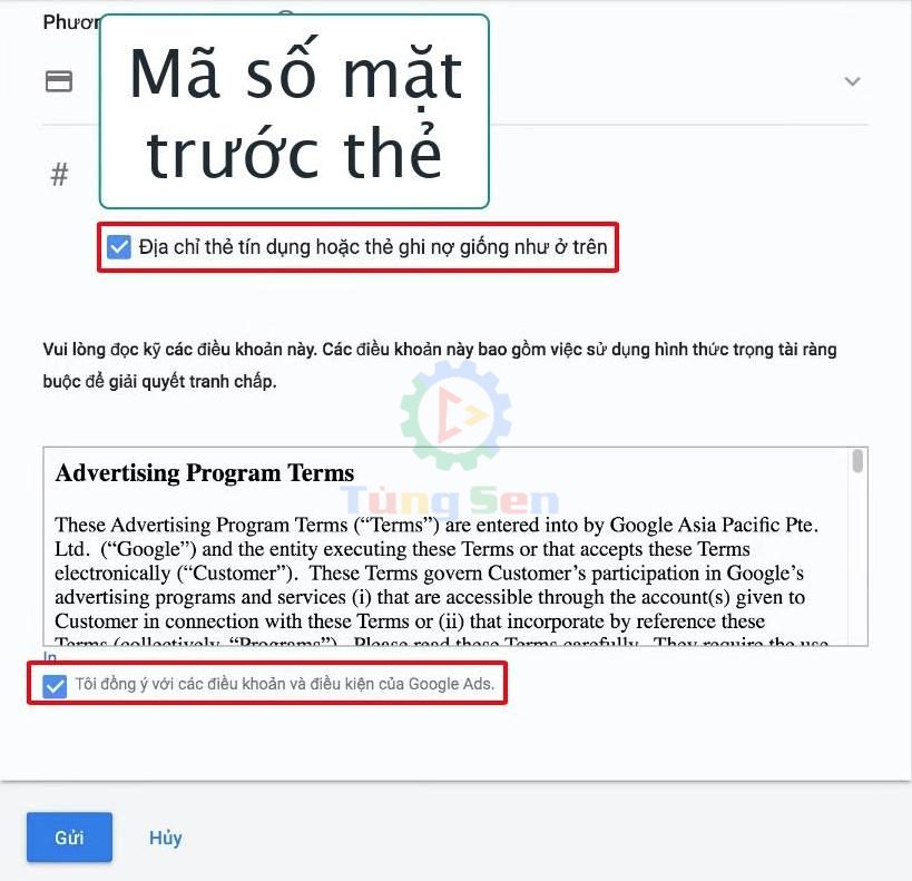 Đồng Ý Điều Khoản Thêm Phương Thức Thanh Toán Google Ads