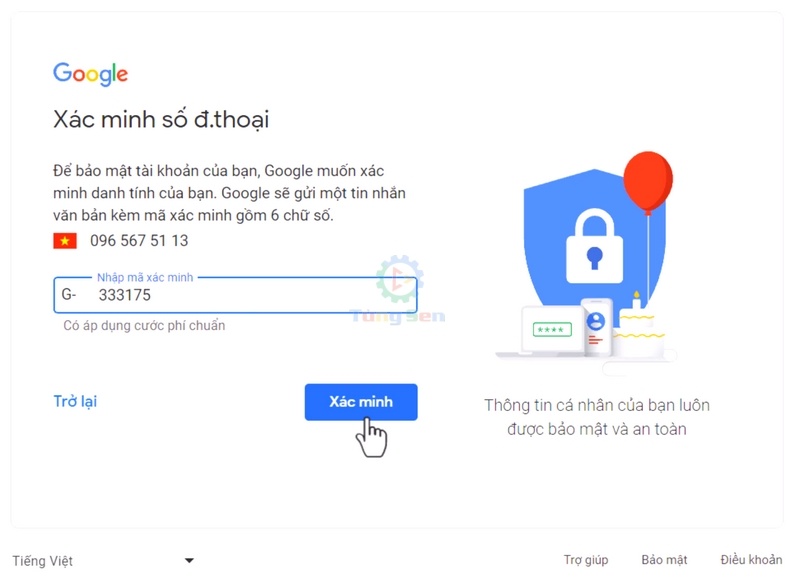 Xác Minh Số Điện Thoại Tài Khoản Google