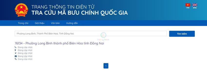 Zipcode Khu Vực Của Tùng Sen